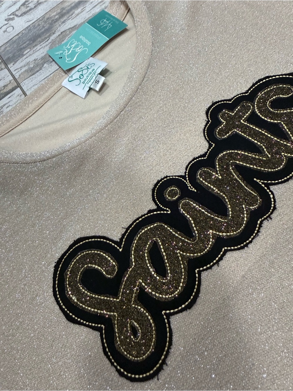 Levi's Sparkle Knit Tee in Champagne Beige